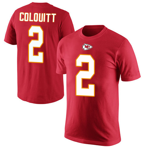 Men Kansas City Chiefs #2 Colquitt Dustin Red Rush Pride Name and Number TShirt->kansas city chiefs->NFL Jersey